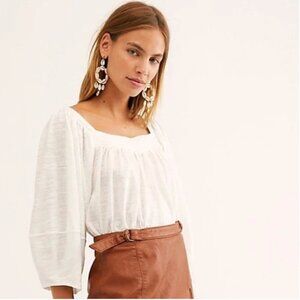 Free People Sweet Goodbye Square Neck Top NWT